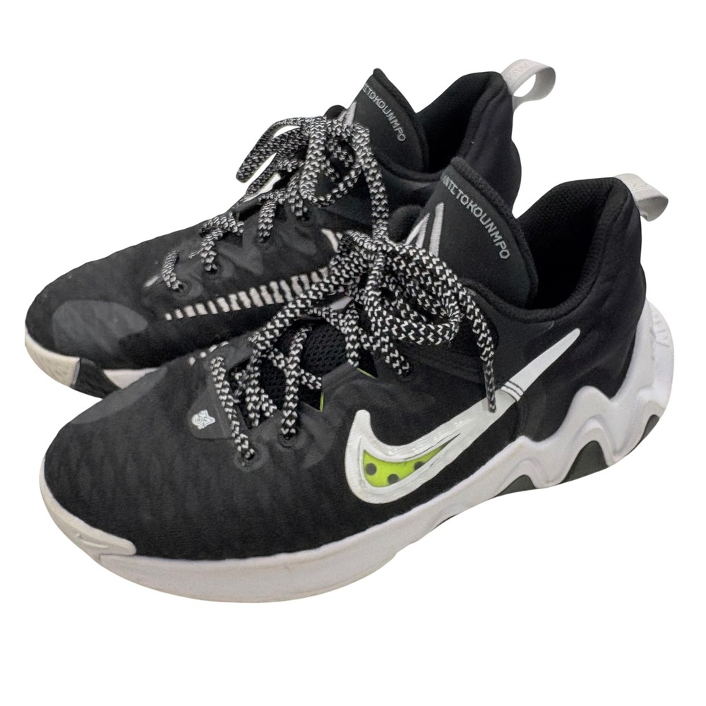 Nike Giannis Immortality Basketball Shoes Court Youth 5Y Black White Low Top